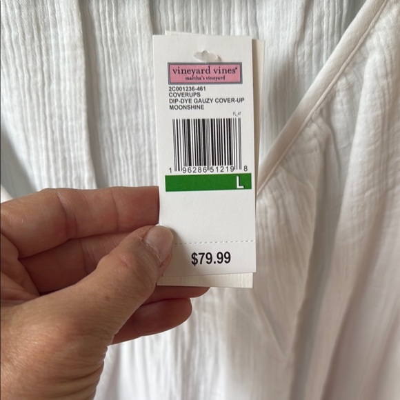 Vineyard Vines Blue and White Dip Dye Gauzy Cover-up - Picture 5 of 5